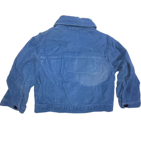 Lands' End Childs Corduroy Trucker Jacket Kids Size S(4) Blue Button-Front - Picture 7 of 11